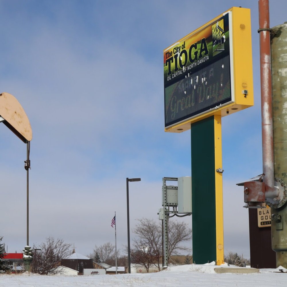 Operations team reviewing industrial yard property access and building layout in Tioga